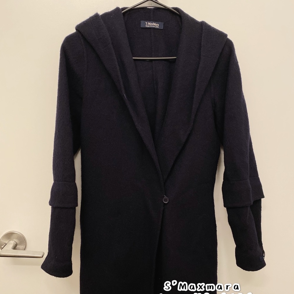 S’Maxmara navy coat/trench coat